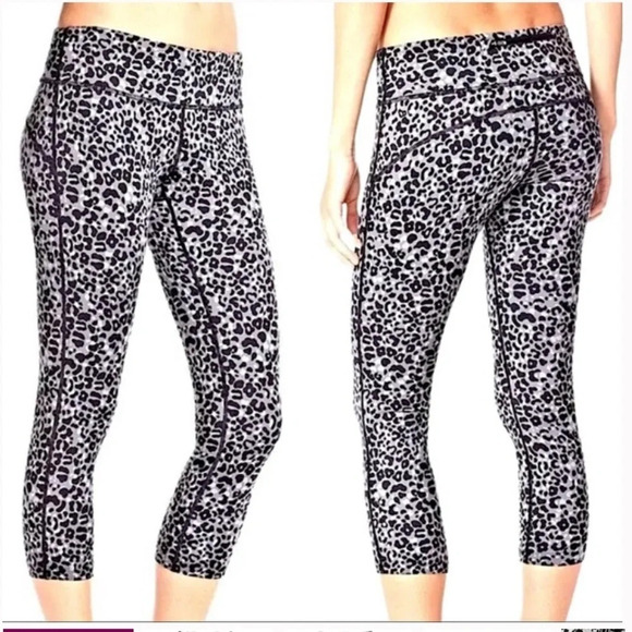 Nike Running Lotus Epic Run Leopard Print Drawstring cropped legging size MEDIUM - Picture 1 of 6